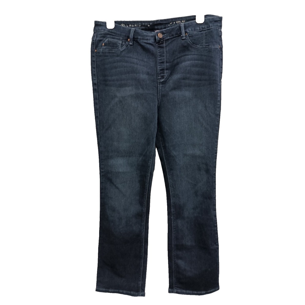 Lauren Felt Baby Bell Jeans Womens Size 1X Blue Denim Straight Leg Relaxed Fit